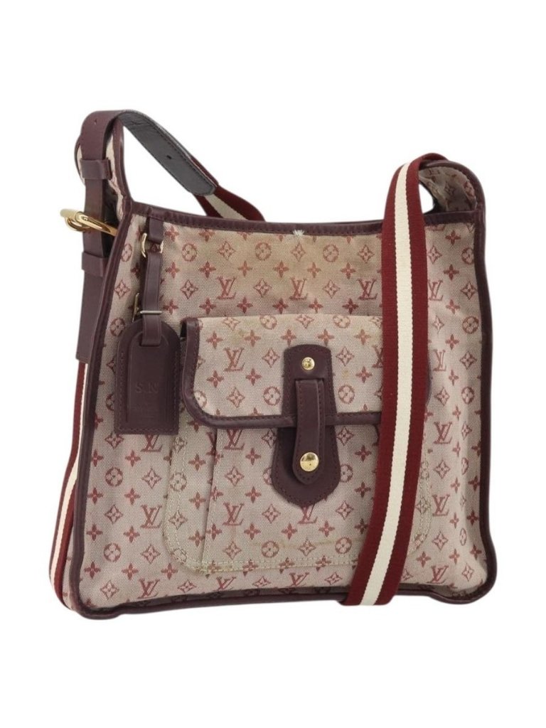Authentic Louis Vuitton Monogram Mini Besace Mary Kate Shoulder Bag Red M92321
